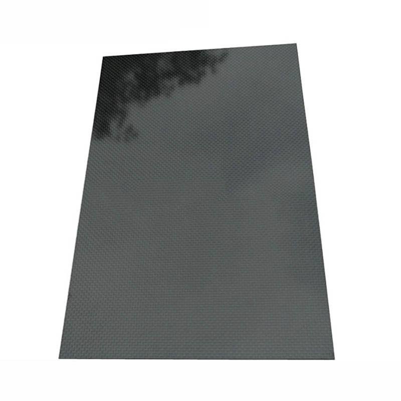 3K Black Plain Weave Carbon Fiber Plate Sheet Glossy Panel T849422