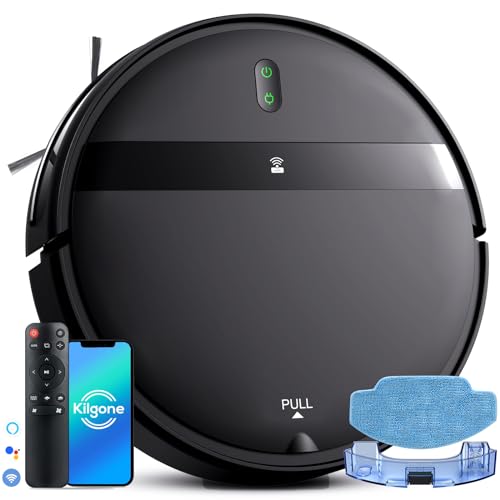 Robot Vacuum and Mop Combo, 2-in-1 Robotic Vacuum Cleaner with Tangle-Free Suction H588