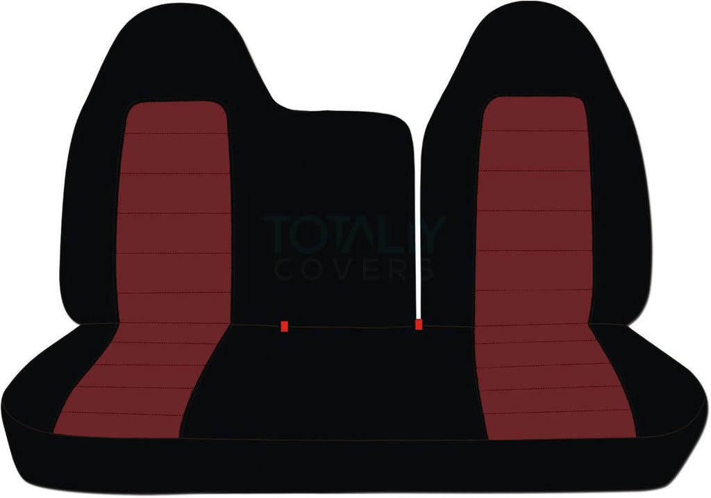 Black & Yellow Two-Tone Truck Seat Covers Q777314