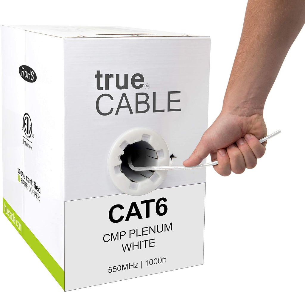 1000ft Black 23AWG 4 Pair Solid Bare Copper Bulk Ethernet Cable P8276