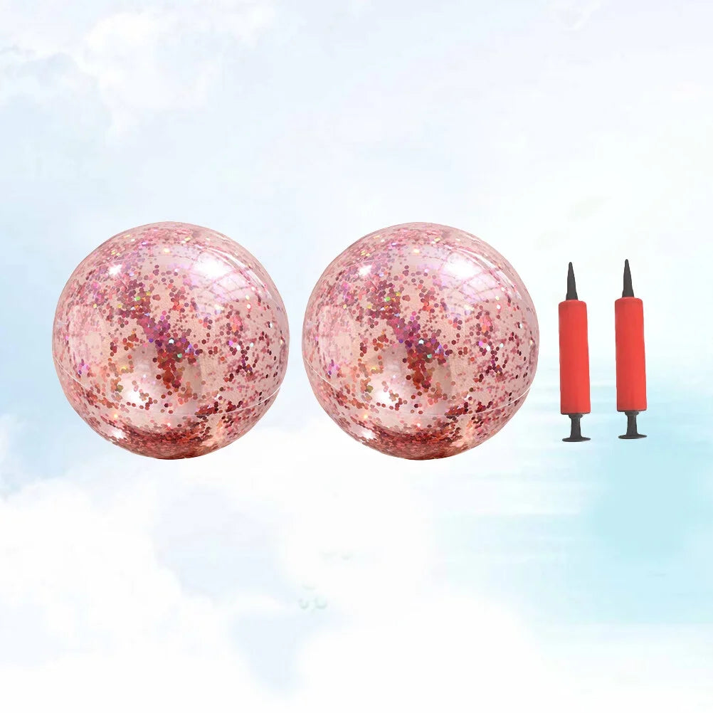 4 Pcs Glitter Ball and Pump Set S31155