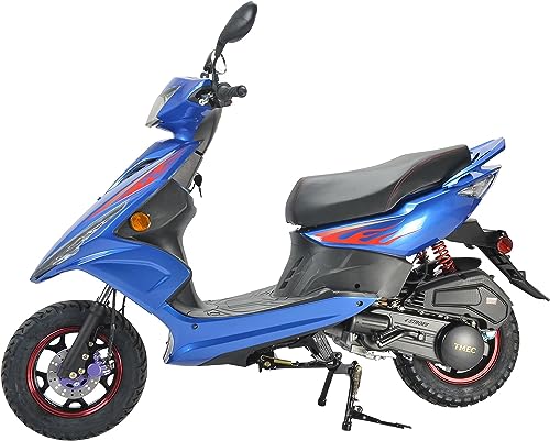 150cc Gas Moped Scooter with 10 inches Aluminum Wheels Black U117660