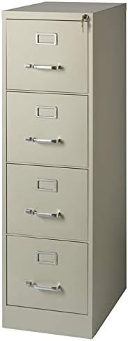 22 Deep 4 Drawer Letter File Cabinet in Putty P104