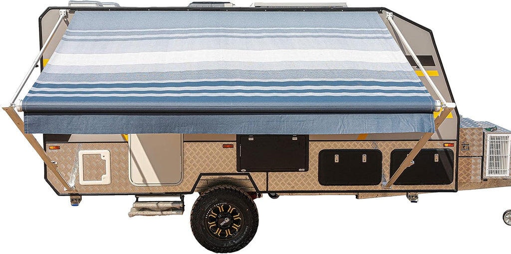 Black 12x8 Ft Retractable RV Trailer Awning G93052