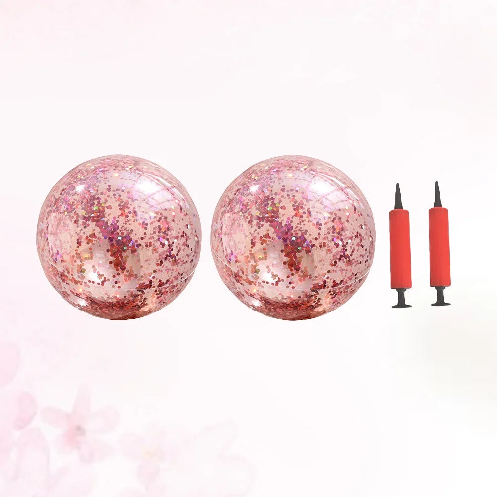4 Pcs Glitter Ball and Pump Set S31155