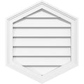 28x22W x 32x22H Vertical Peaked Surface Mount PVC Gable Vent 4/12 Pitch G719
