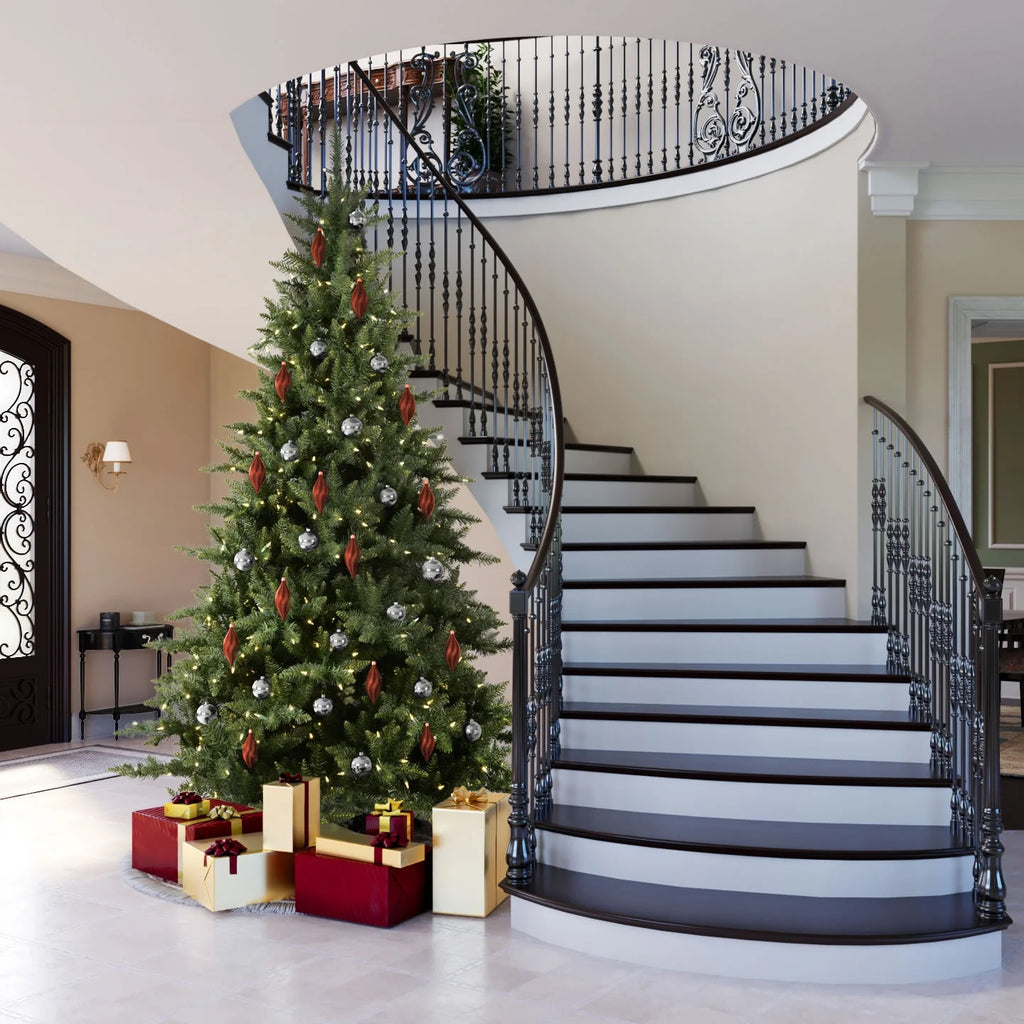 9.5' Artificial Christmas Tree with Multi-colored Lights I8386