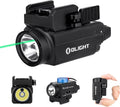 Compact Rail Mount Weaponlight with Green Beam and White LED Combo, Magnetic USB Rechargeable Tactical Flashlight with 1913 or GL Rail, Battery Included (Desert Tan) X4119