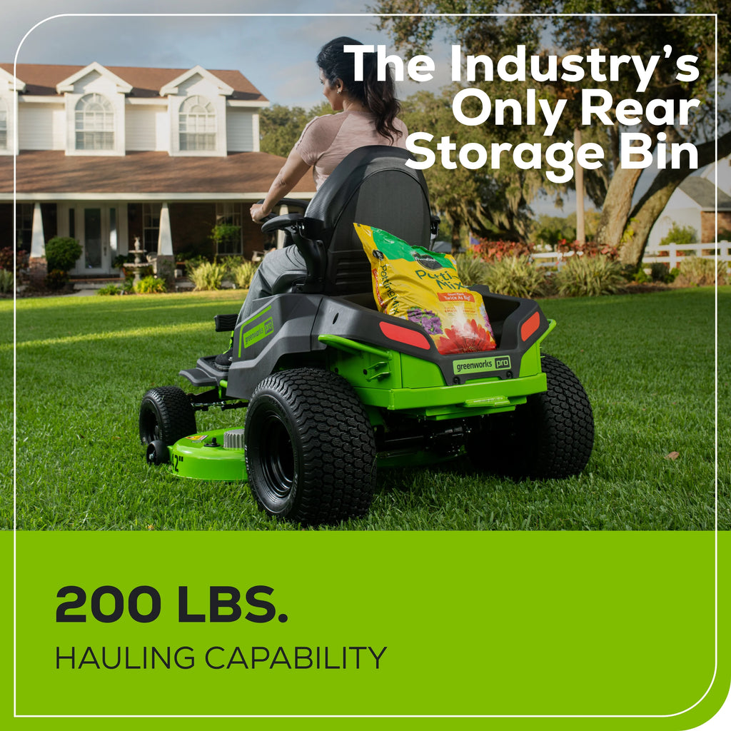 60V 42 Cordless Battery Riding Lawn Mower with 8.0Ah Batteries S224083