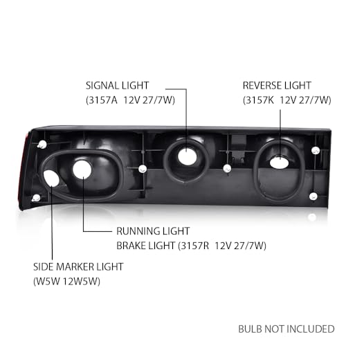 Smoky Lens Black Housing Rear Brake Taillights X51736