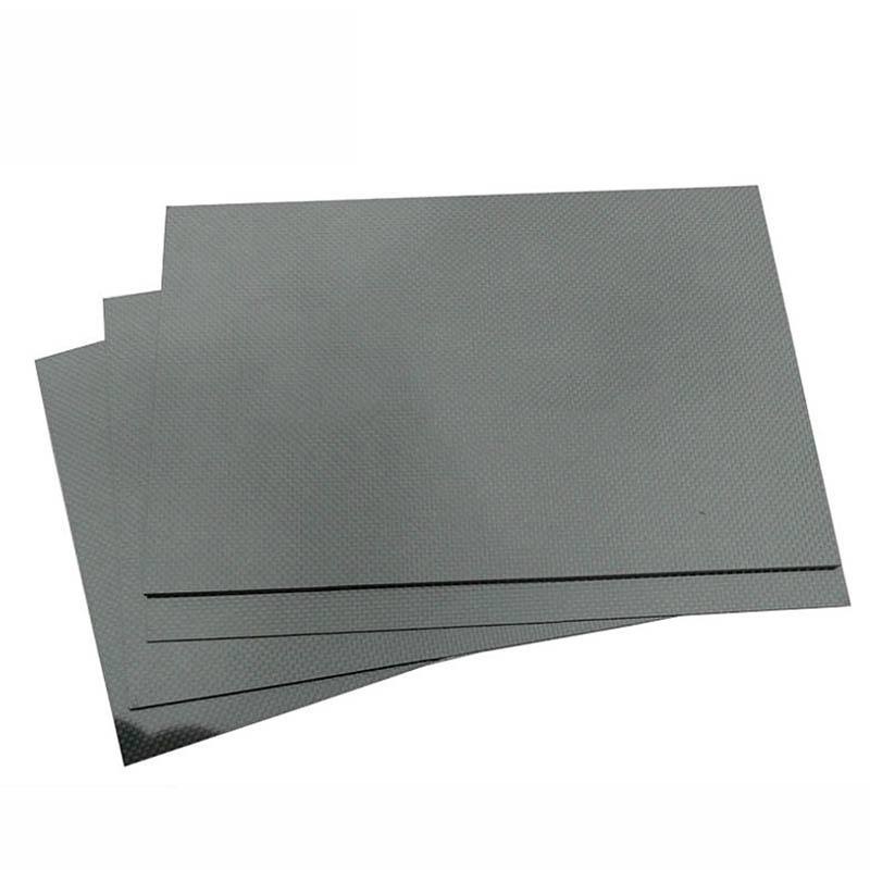 3K Black Plain Weave Carbon Fiber Plate Sheet Glossy Panel T849422