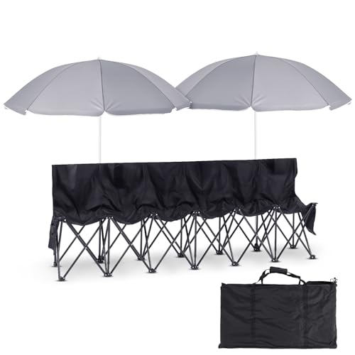 Folding Portable Soccer Bench Chair with Storage Bag O262