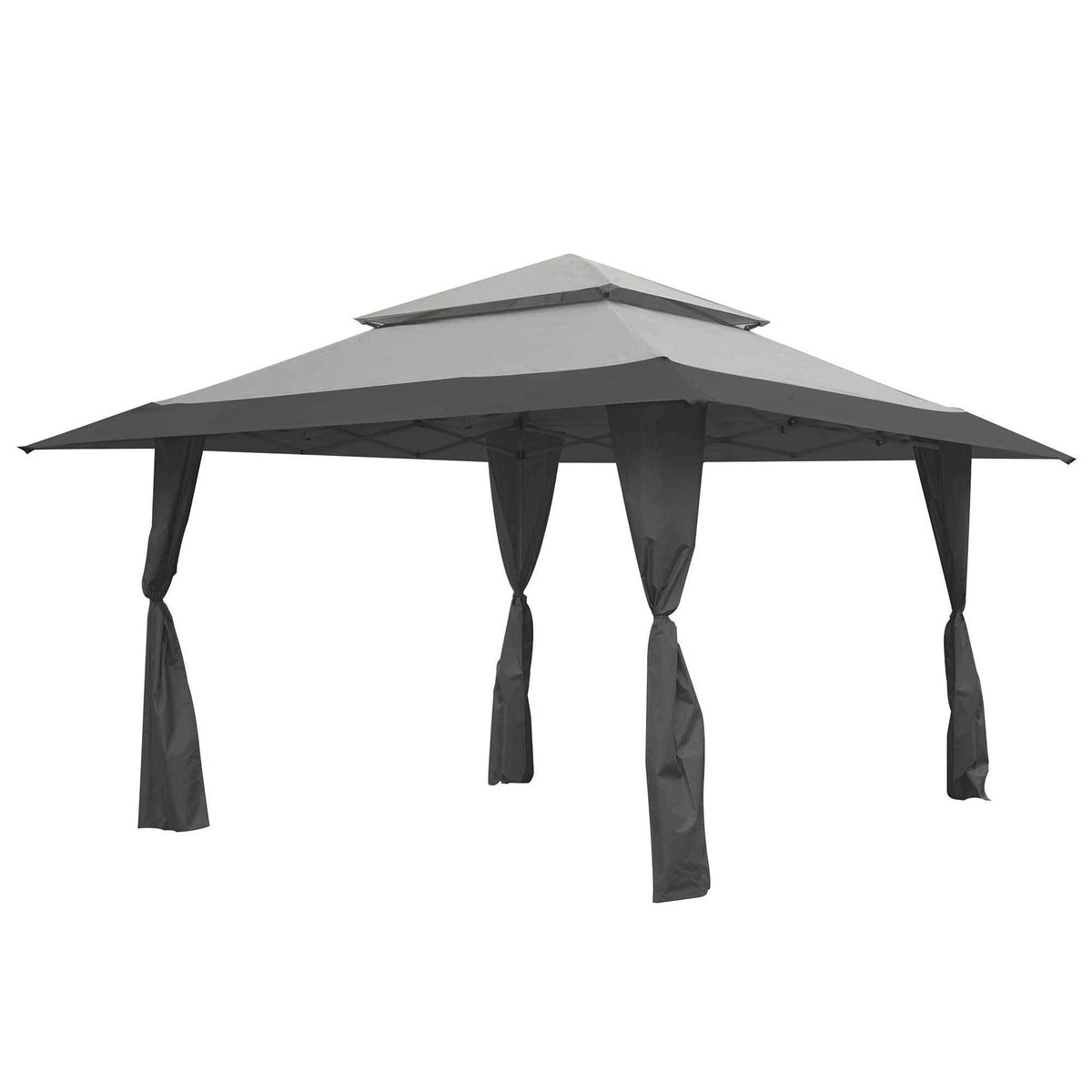 Gray Instant Gazebo Canopy with Bug Screen I742