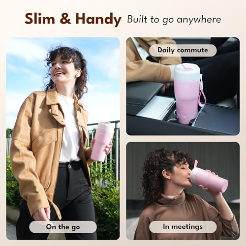 Pink 12oz Heated Travel Mug I19756