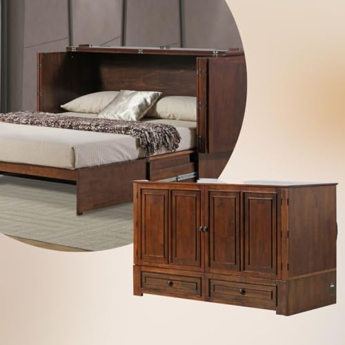 Queen Murphy Cabinet Bed with Charging Station K68892