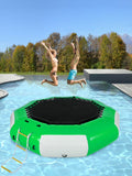 Inflatable Water Trampoline 10ft with 4-Step Ladder in Green and White W485