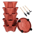 7 Tier Stackable Planters with Removable Wheels U23918