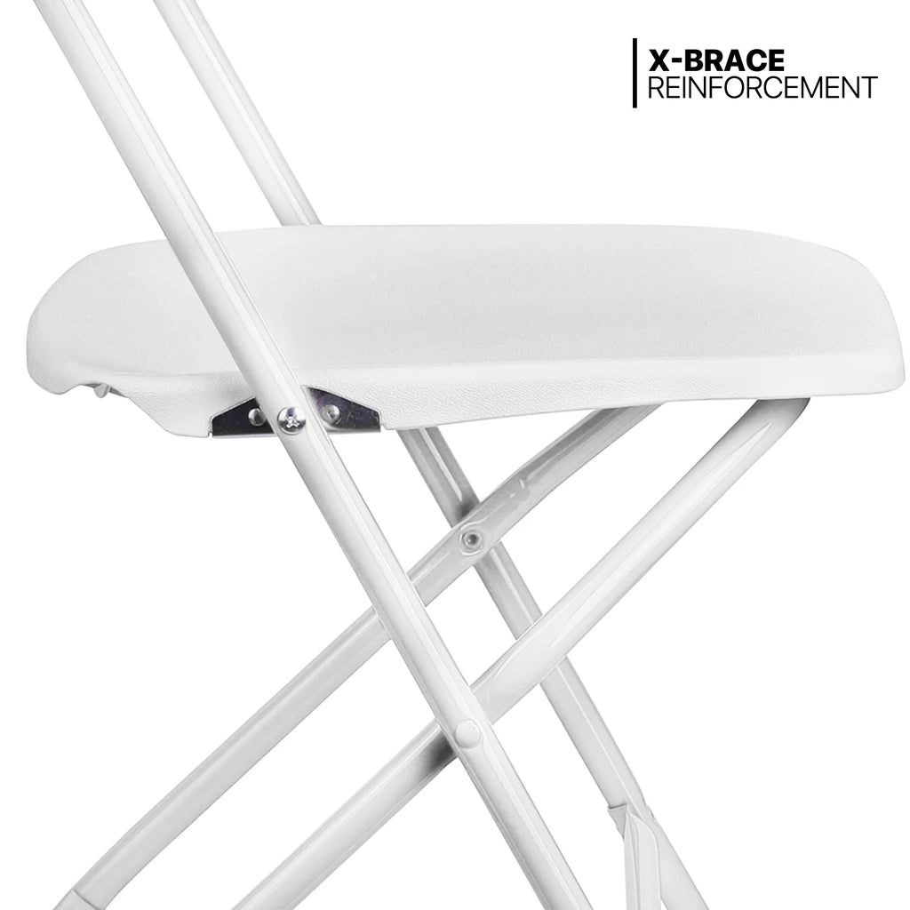11-Piece 8 Ft Folding Dining Table with Chairs Set with Carry Handle M769557