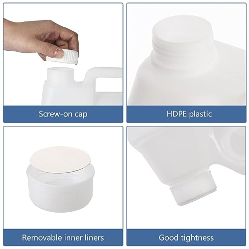 2.5 Gallon Clear Plastic HDPE Jugs with Lids D392