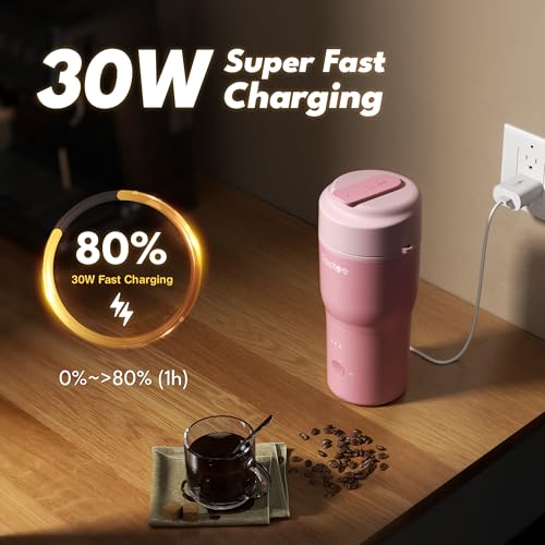 Pink 12oz Heated Travel Mug I19756