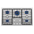 36 Gas Cooktop with 5 Sealed Burners and Cast Iron Grates in Stainless Steel G650990