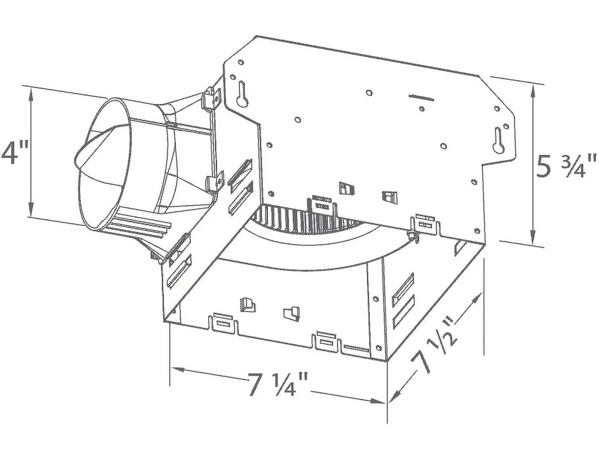 50 CFM Exhaust Bath Fan & Dimmable LED Light Z5570
