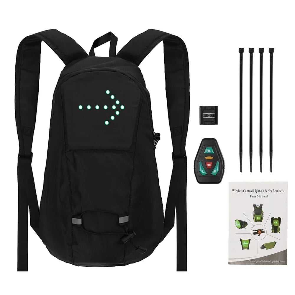 Turn Signal Bike Pack 15L Waterproof Wireless Remote Control Bag O8002
