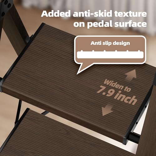 3 Step Foldable Aluminum Step Ladder with Handgrip N661