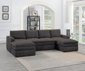 Plush Cushion 6pc Modular Sectional Set with Ottoman B8138