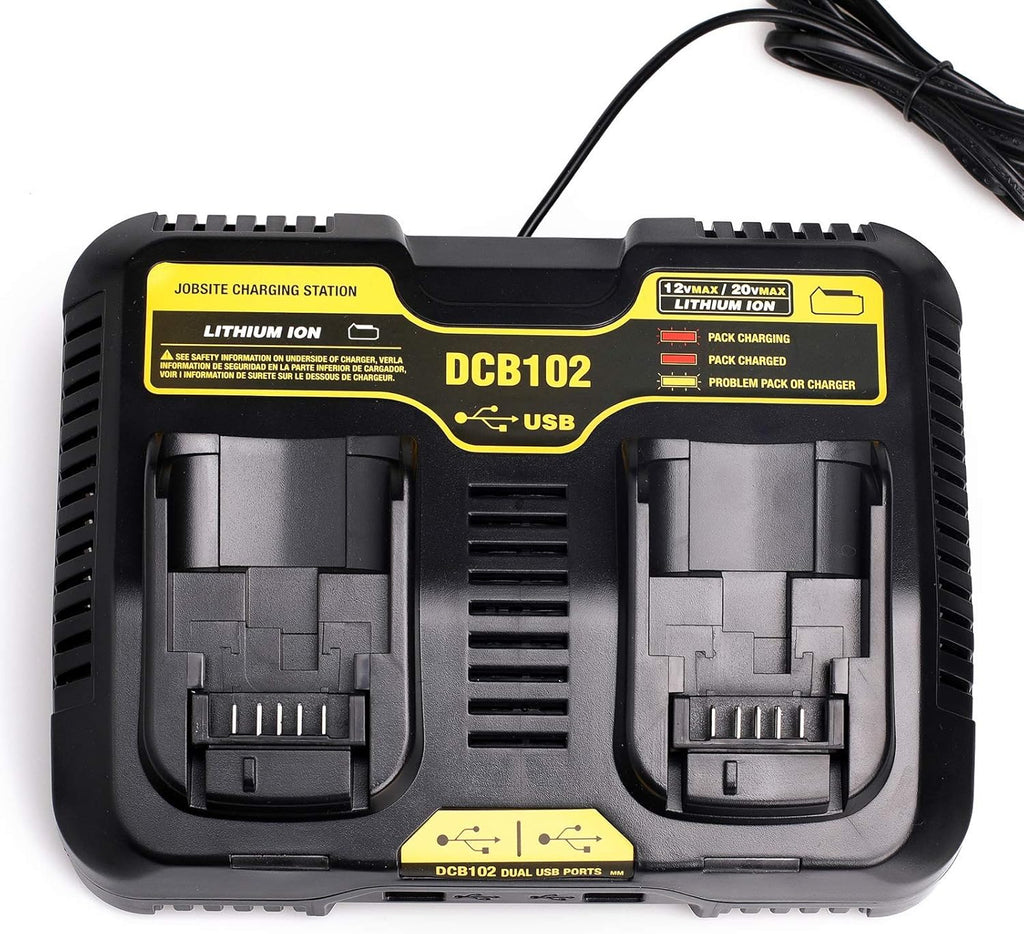 20V Dual Port Battery Charger Pack of 2 K340