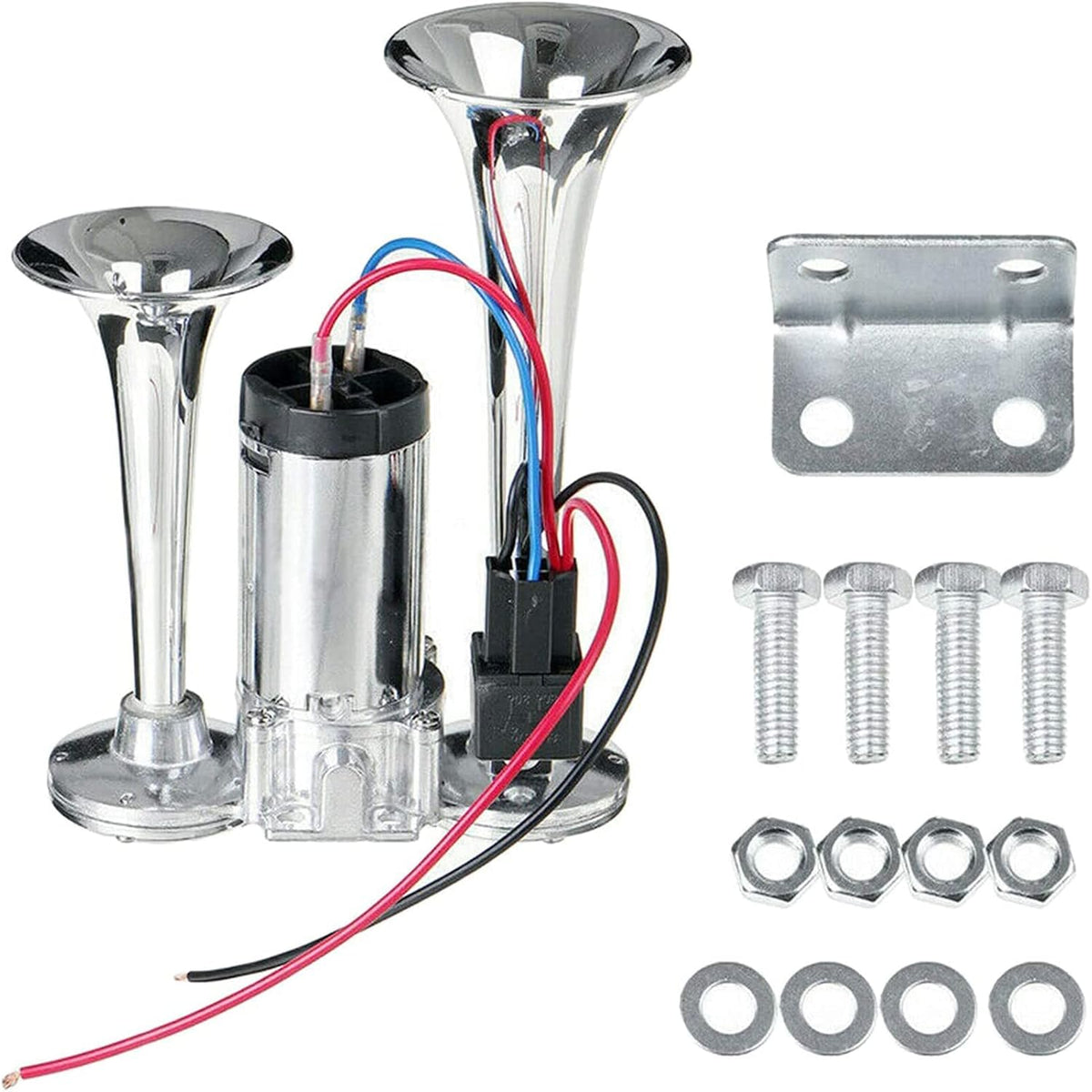 150DB Super Loud Air Horn Kit with Compressor Pack of 2 H3631