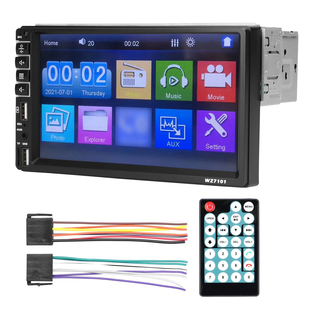 Single Din 7 Inch LCD Touchscreen Car Stereo MP5 Player with BT A29844