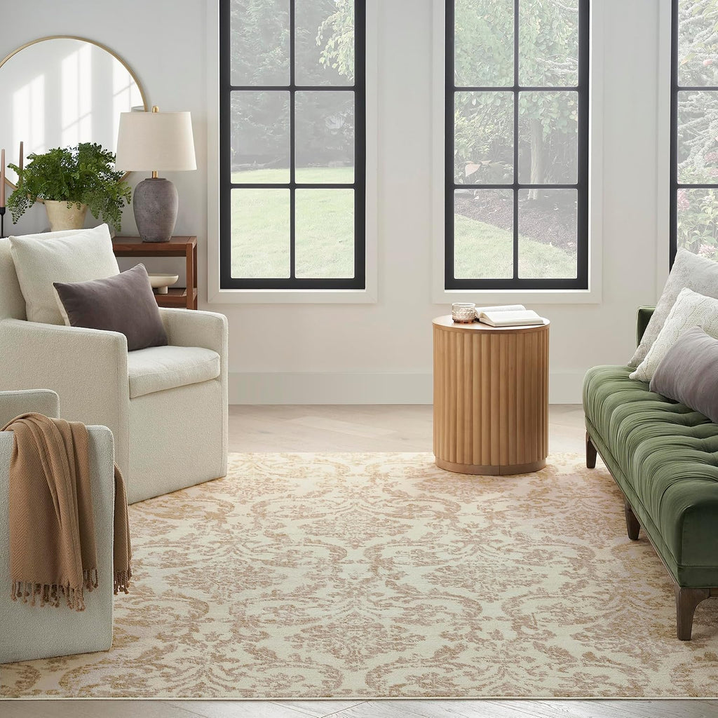 Vintage Ivory Beige 7'10" x 9'10" Area Rug J282458