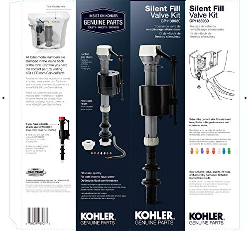 Silent Fill Toilet Fill Valve Kit, 12.5" x 3.5" x 3" A70899