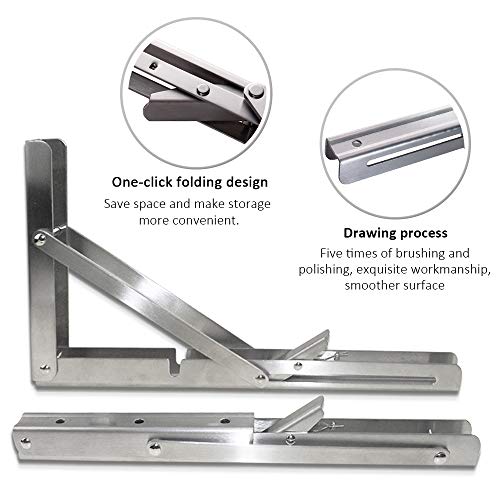 Folding Shelf Brackets Heavy Duty Stainless Steel G8738