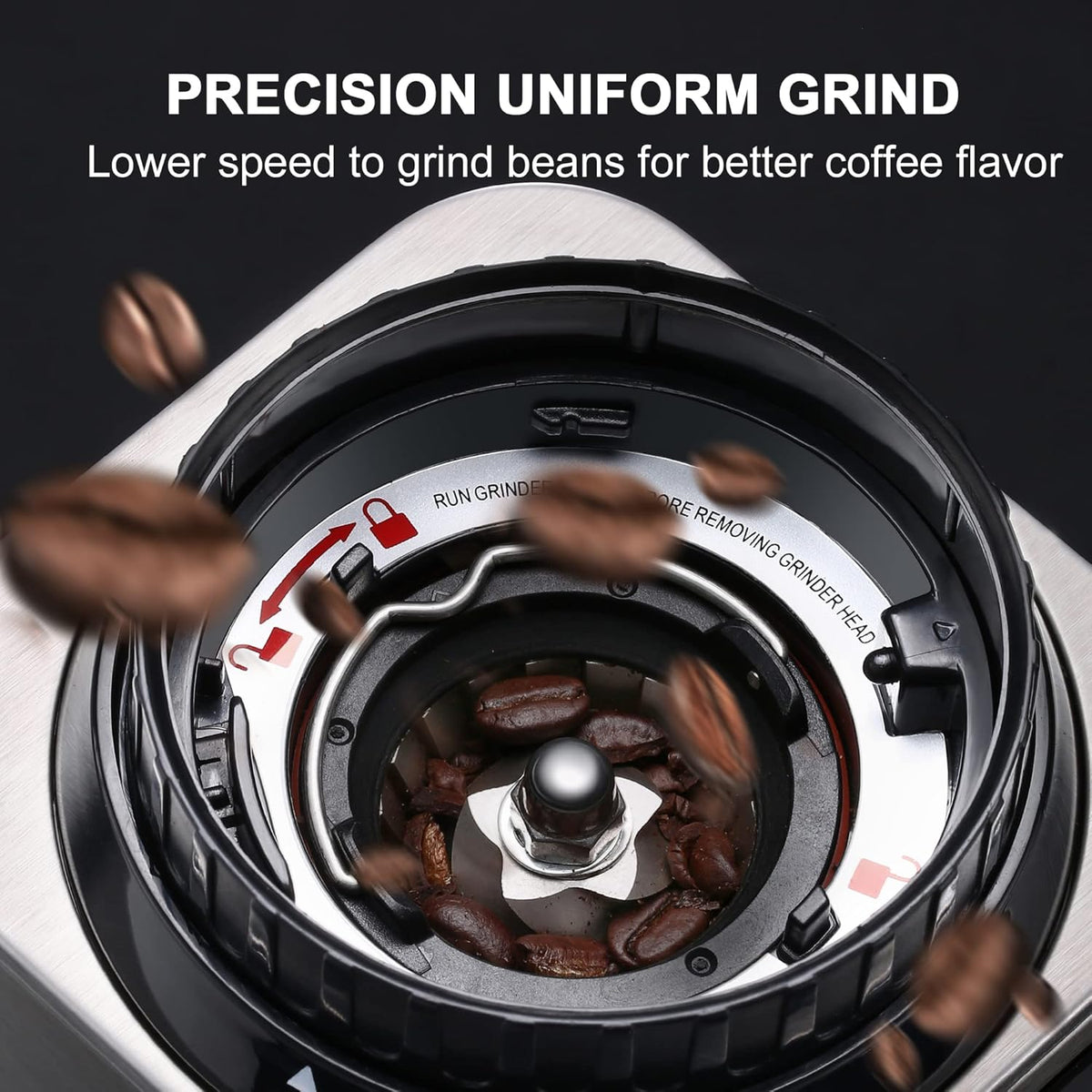 Conical Burr Coffee Grinder with 48 Grind Settings F95346