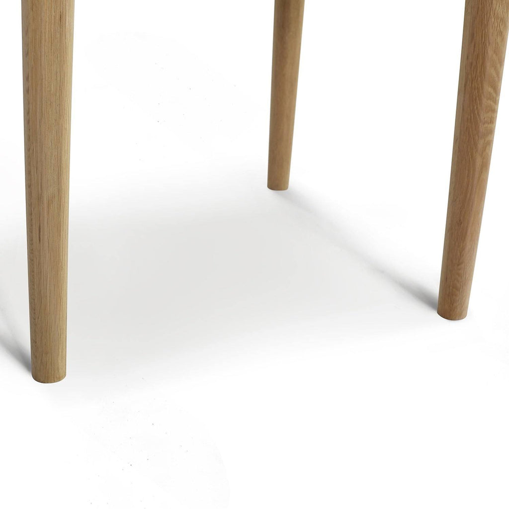 Square Italian Carrara White Marble Side Table with Legs - Tan M931112