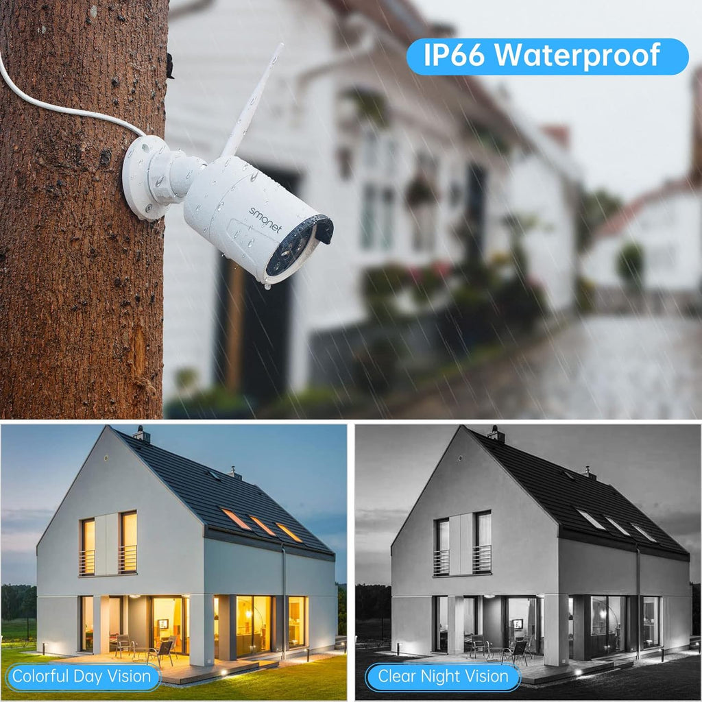 3MP Wireless Security Camera System with 12” Monitor Q8513