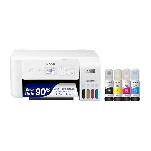 White Wireless All-in-One Supertank Printer J683