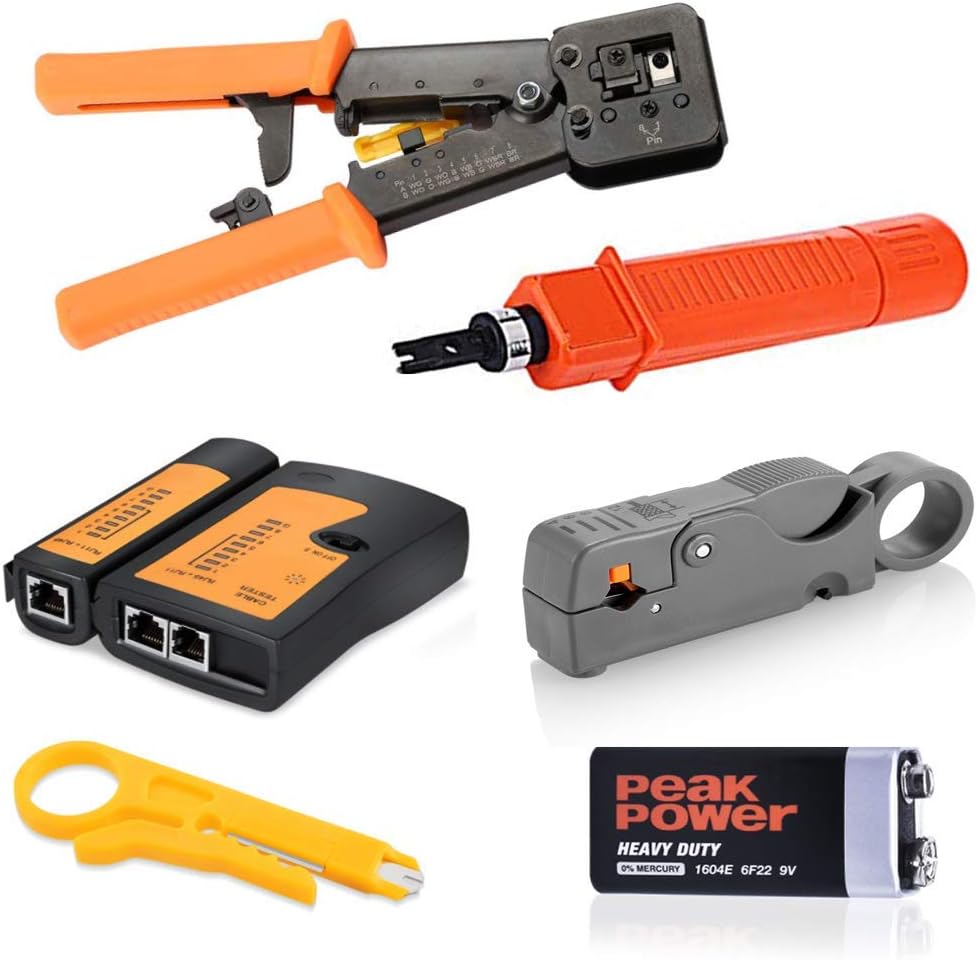13 in 1 Network Repair Kit with RJ45 Crimp Tool and Cable Tester W2256