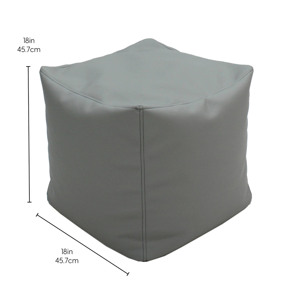 Raspberry Square Bean Bag Pouf K42595