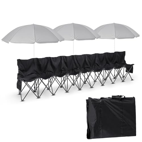 Folding Portable Soccer Bench Chair with Storage Bag O262