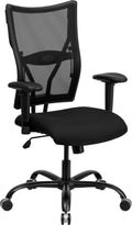 Black Mesh Office Chair with Arms W461