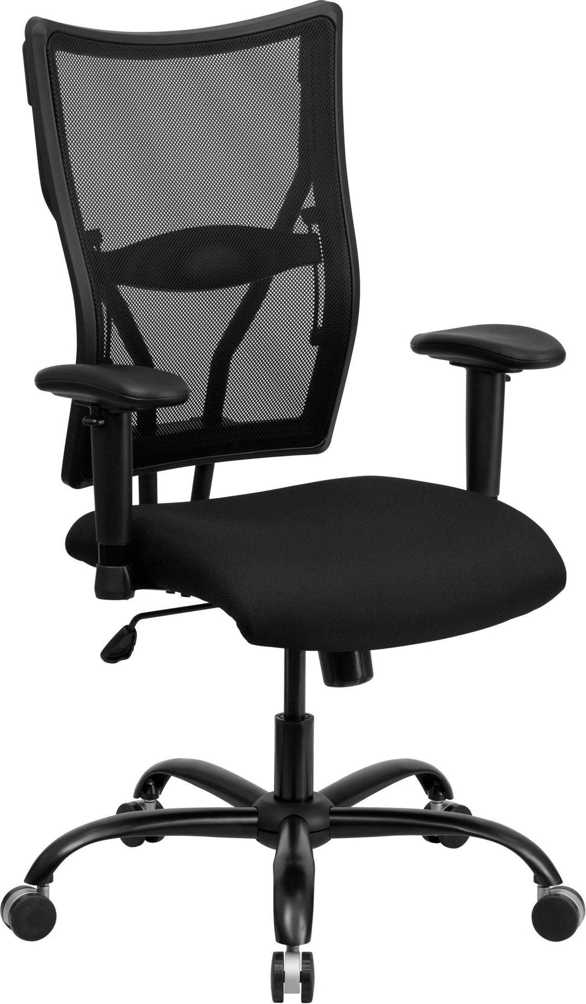 Black Mesh Office Chair with Arms W461