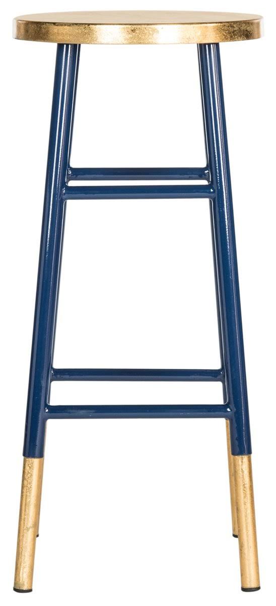 Metallic Bar Stool, White/Gold E29829