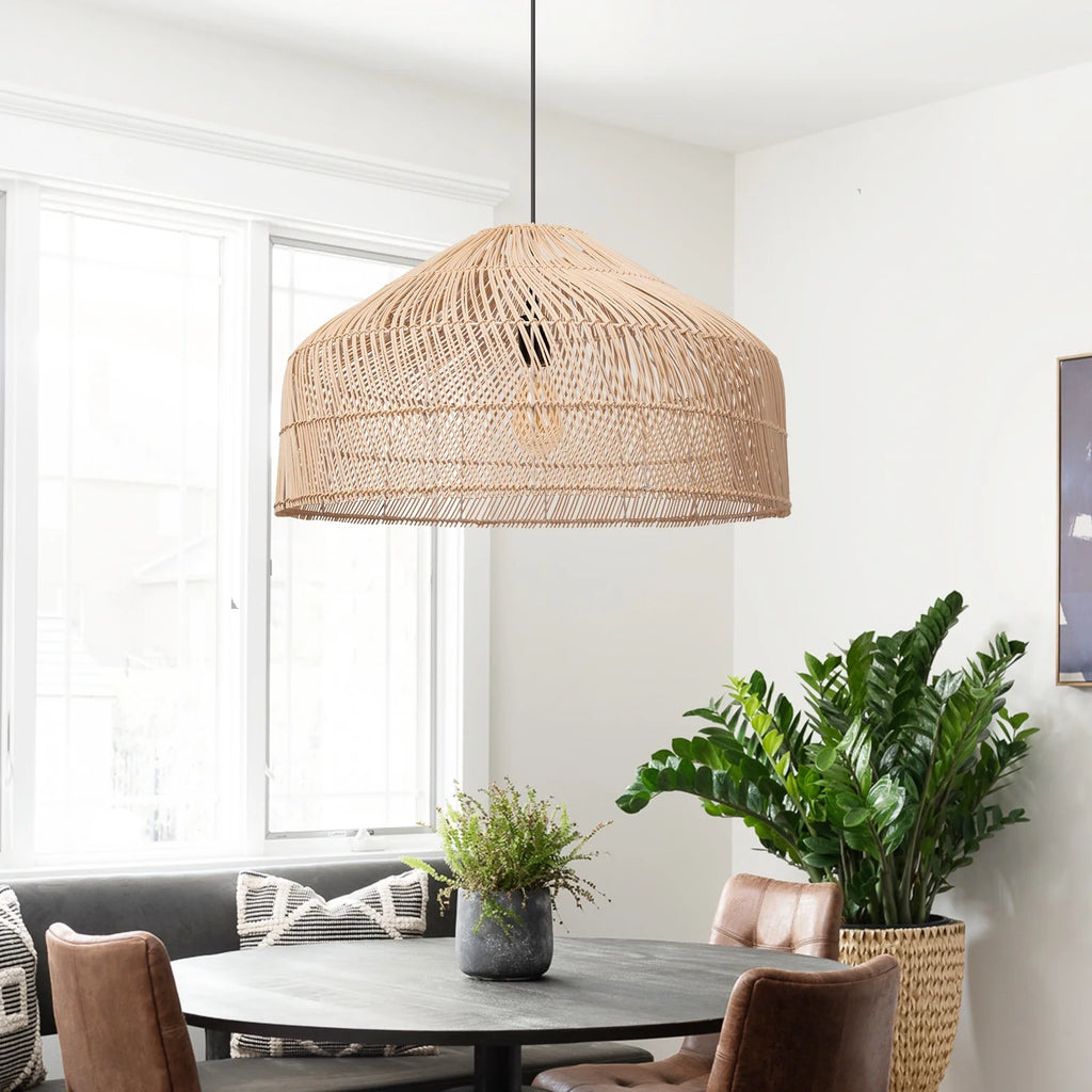Woven Rattan Pendant Light Chandelier Ceiling Fixture N108744