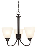 Black 3 Light Chandelier H250