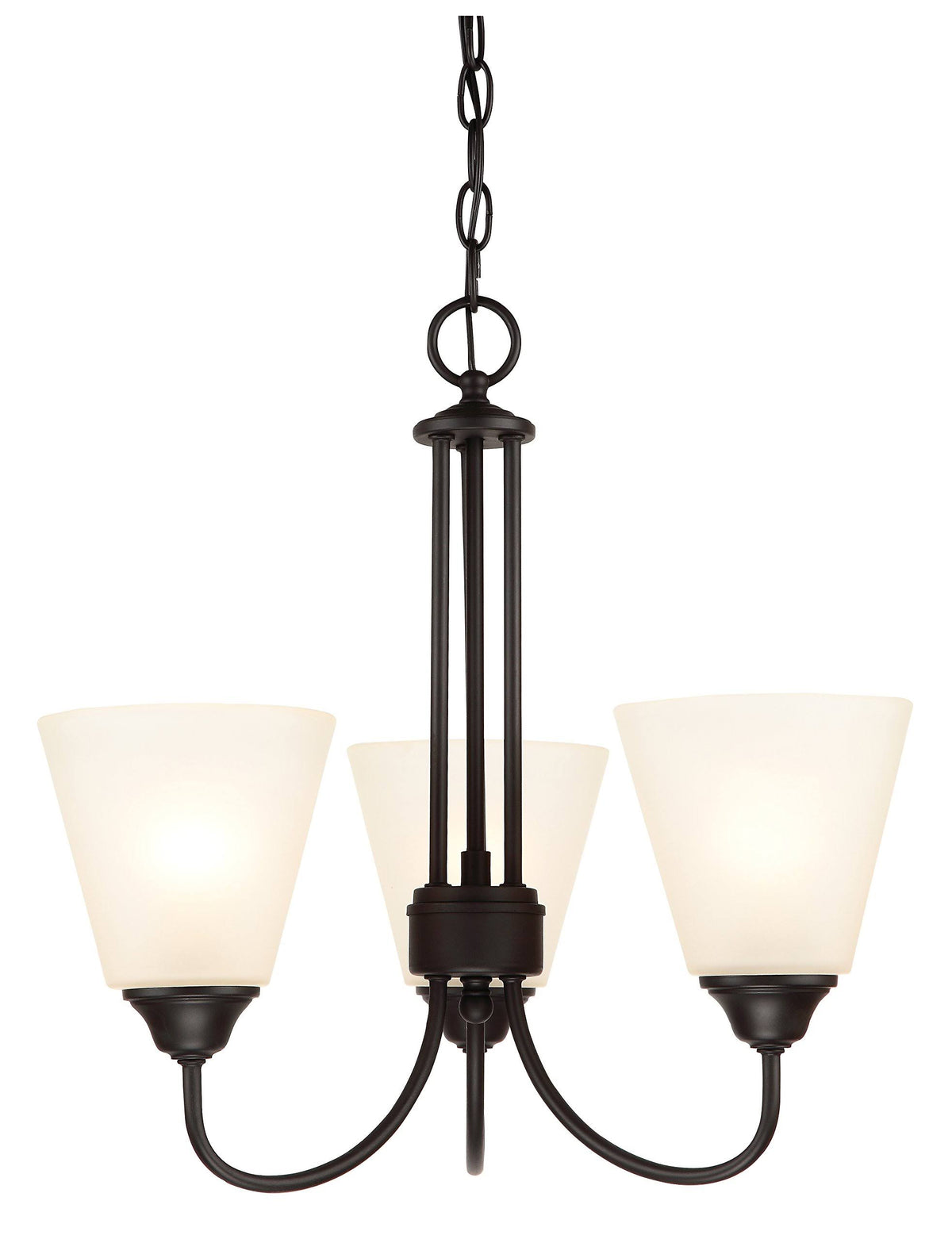 Black 3 Light Chandelier H250