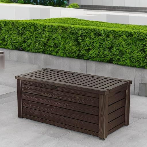 150 Gallon Resin Outdoor Storage Deck Box M1012