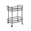 Matte Black Metal Bar Cart J207142